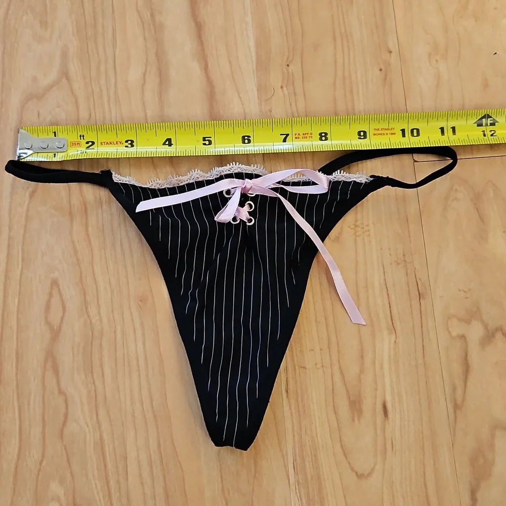 Native Intimates 2-piece Matching Black and Pink Chemise (36C) & Thong (M) - Picture 12 of 12